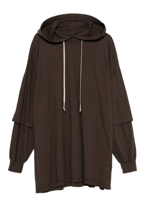 Rick Owens DRKSHDW double-layer hoodie - Brown