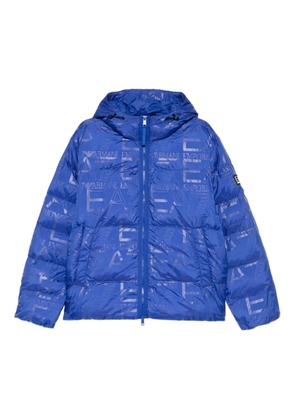 Ea7 Emporio Armani hooded print jacket - Blue