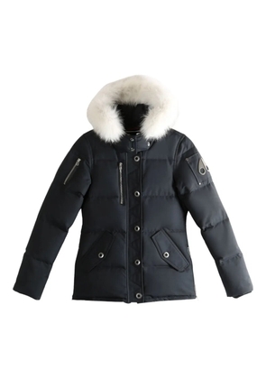 Moose Knuckles fur-trim zip-fastening jacket - Black