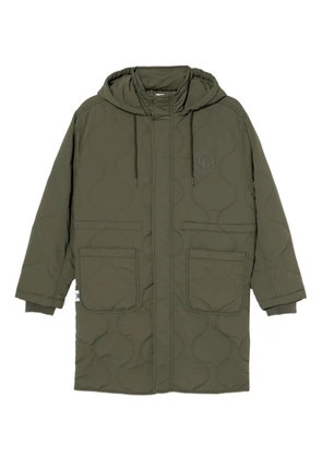 CHOCOOLATE logo-embroidered coat - Green