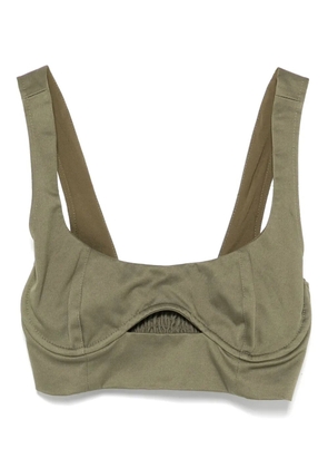 Patrizia Pepe cotton bustier top - Green