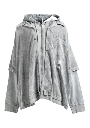 Maison MIHARA YASUHIRO hooded corduroy shirt - Grey