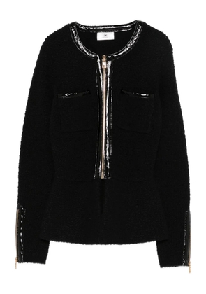 Elisabetta Franchi zip-front pocket cardigan - Black