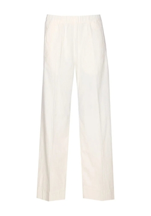 TRUE AVENUE elasticated-waist corduroy trousers - Neutrals