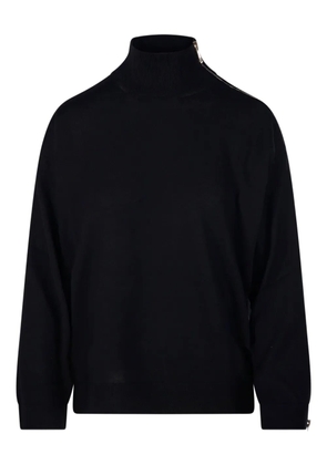 Nude zip-detail high-neck sweater - Black