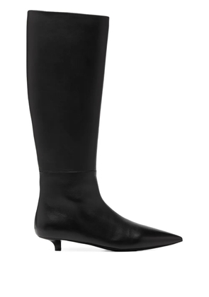 Marsèll leather pointed-toe knee-high boots - Black