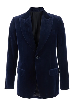 Lardini velvet single-button blazer - Blue