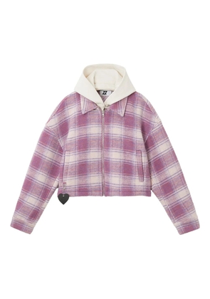 izzue check-pattern jacket - Pink