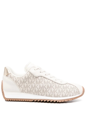 Michael Kors monogram lace-up sneakers - Neutrals