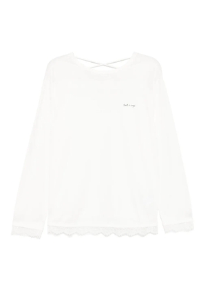 tout a coup logo-printed blouse - White