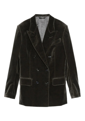 TOM FORD double-breasted velvet jacket - Grey