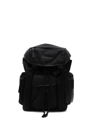 Premiata Lyn flap top drawstring backpack - Black