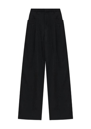 R13 pleated wool trousers - Black