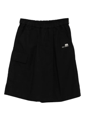 FINGERCROXX logo-embroidered skorts - Black