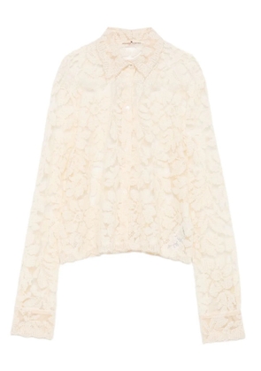 Ermanno Scervino lace top and shirt set - Neutrals