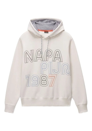 Napapijri Fiemme logo-print hoodie - Neutrals