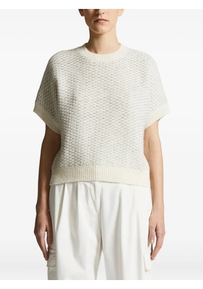 Peserico textured short-sleeve knitted top - Neutrals