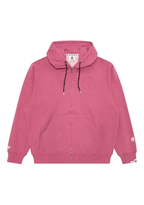 AAPE BY *A BATHING APE® logo-embossed zip-up hoodie - Pink