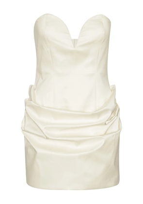 ROTATE BIRGER CHRISTENSEN sweetheart-neck draped minidress - White
