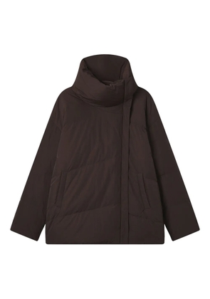 b+ab funnel-neck quilted jacket - Brown