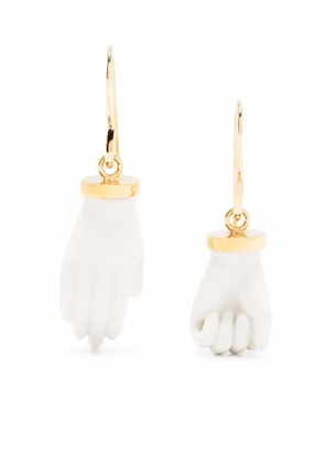 Andres Gallardo little hand earrings - White