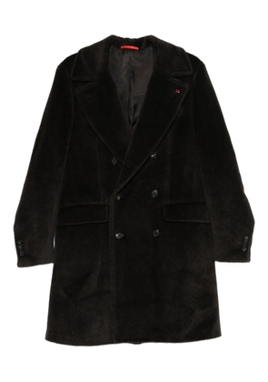 Isaia double-breasted coat - Brown