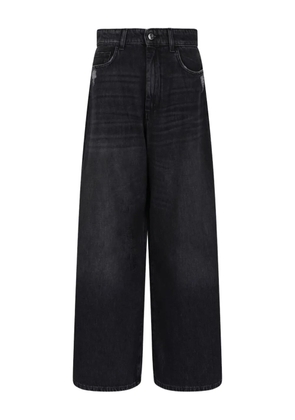 Caractère logo-opatch jeans - Black