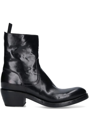 Premiata Kingbrass zip-fastening leather boots - Black