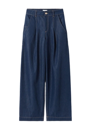 Claudie Pierlot pleated wide-leg jeans - Blue
