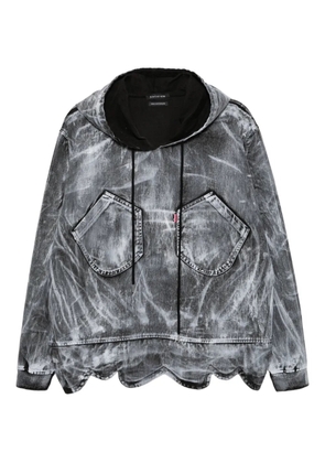 JUNTAE KIM painted petal hoodie - Grey