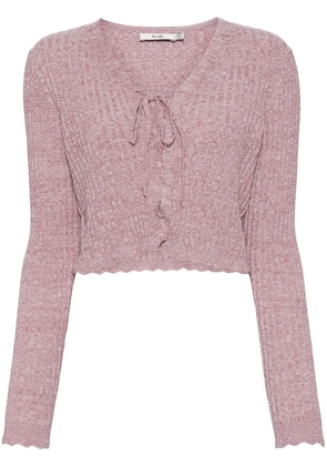 b+ab cropped wool-blend cardigan - Pink