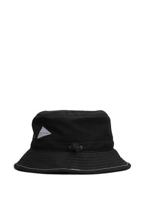 and Wander logo-print bucket hat - Black