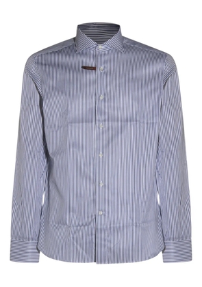 Canali striped cotton shirt - Blue