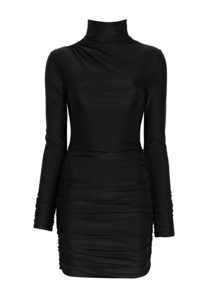 THE ANDAMANE Oleandra high-neck ruched dress - Black