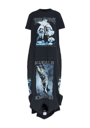VETEMENTS graphic-print maxi dress - Black
