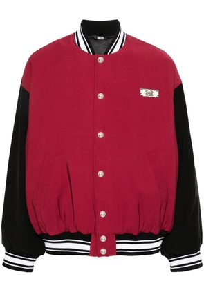 GCDS Sunny varsity bomber jacket - Red