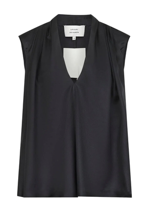 LouLou de Saison Sade V-neck sleeveless top - Black