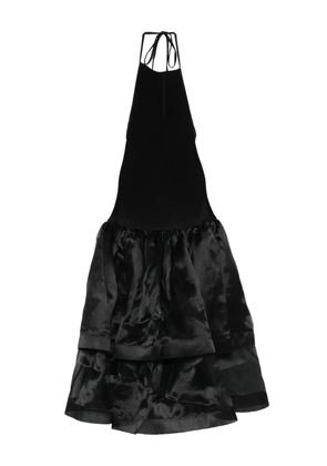 L'IDÉE halterneck tiered cocktail dress - Black