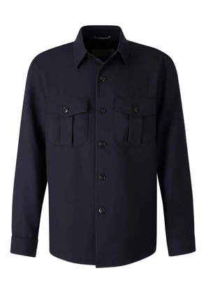 Canali chest-pockets shirt jacket - Blue