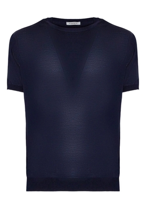 Kangra short-sleeve ribbed-trim T-shirt - Blue