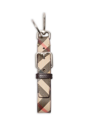 Burberry checkd B--buckle keyring - Neutrals