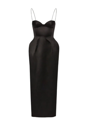 Magda Butrym sweetheart-neck silk hourglass midi dress - Black
