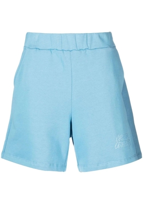 Opening Ceremony logo-embroidered cotton track shorts - Blue