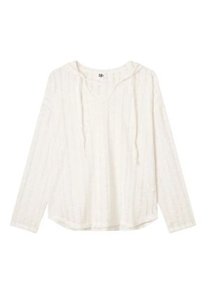 b+ab hooded striped top - White