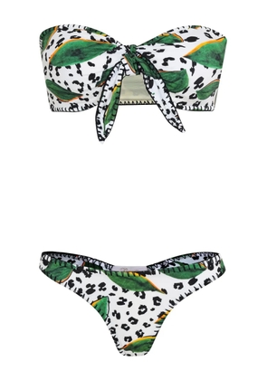 Brigitte floral-print bikini - White