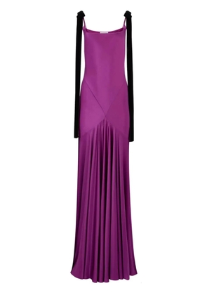 Nina Ricci satin-finish maxi dress - Purple