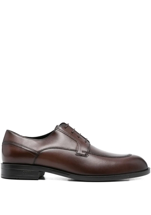 BOSS leather derby shoes - Brown