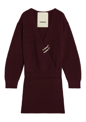 A Paper Kid safety-pin wrap dress - Purple