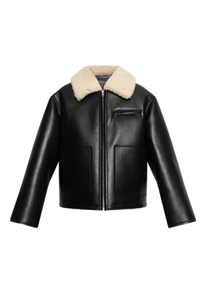 STAND STUDIO Kaz shearling-collar pocket jacket - Black