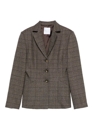 Cenere GB plaid single-breasted blazer - Brown
